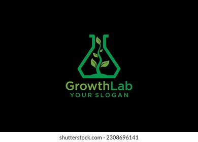 Science Lab Logo Design, Green Lab Logo Design, Herbal Lab Logo