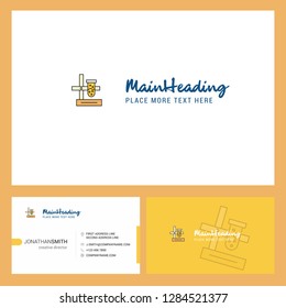 Science lab  Logo design with Tagline & Front and Back Busienss Card Template. Vector Creative Design