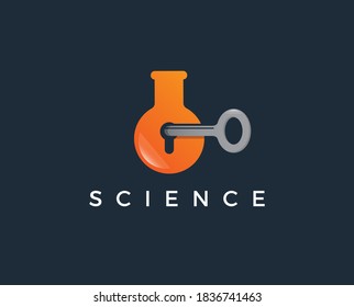 science lab logo, illustration of atomic nucleus vector design