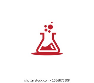 Science lab logo tube vector 
