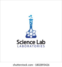 Science Lab logo.Laboratory Tube Logo Template Design Vector, Emblem, Design Concept, Creative Symbol, Icon