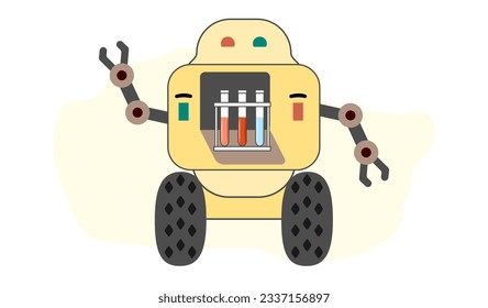 Prueba de laboratorio de ciencia Robot Medicina Robótica Automatizada