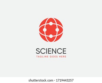 	
Science laboratiry sign, molecular new technology symbol or DNA logo design template