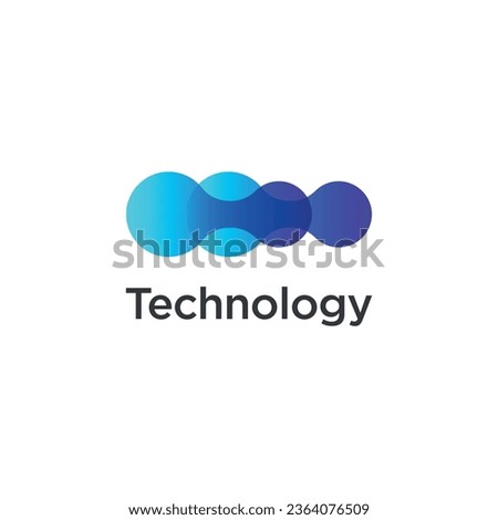 Science laboratiry sign, molecular new technology symbol. Abstract blue, turquoise color science logo, molecule vector logo.