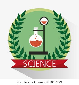 science laboratory beaker stamp