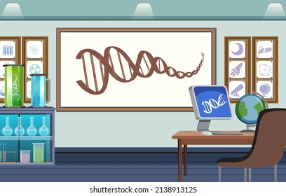 Science Laboratory For Chemical Experiments Illustration