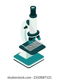 science laboratory concept with microscope