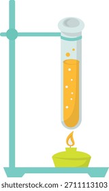 Science Laboratory Equipment. Cartoon Vector Illustration