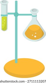 Science Laboratory Equipment. Cartoon Vector Illustration