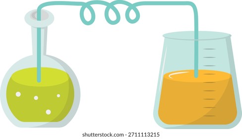 Ciencia de equipos de laboratorio. Ilustración vectorial de dibujos animados