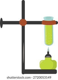 Science Laboratory Equipment. Vector Cartoon Illustration.