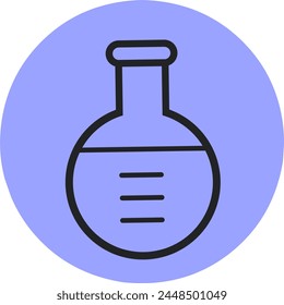Science laboratory experiment icon in line design vector