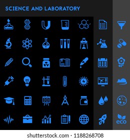 Science and Laboratory Flat Trendy Icon set