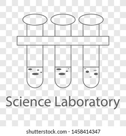 Science Laboratory icon on transparency background. Flat style vector illustration. 