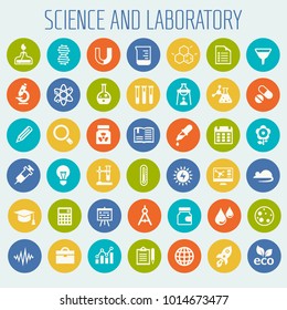 Science and Laboratory icon set