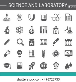 Science and Laboratory icon set
