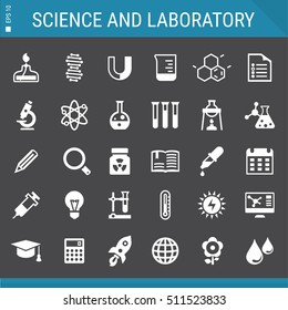 Science and Laboratory icon set