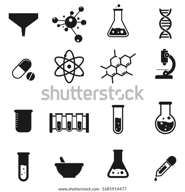 白い背景に科学研究所のアイコン 化学アイコンのベクター画像 イラスト のベクター画像素材 ロイヤリティフリー