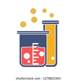 science laboratory icon-test tube Illustration-chemistry Symbol-chemical equipment Vector-experiment Isolated-medical Symbol-medicine Vector-biotechnology Isolated