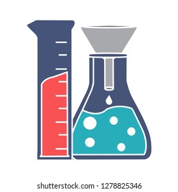 science laboratory icon-test tube Illustration-chemistry Symbol-chemical equipment Vector-experiment Isolated-medical Symbol-medicine Vector-biotechnology Isolated