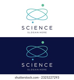 Diseño del logo de laboratorio de ciencia con burbuja molécula con concepto moderno.Logo para negocios, laboratorio, ciencia.