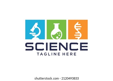 Science Laboratory Logo Design Template