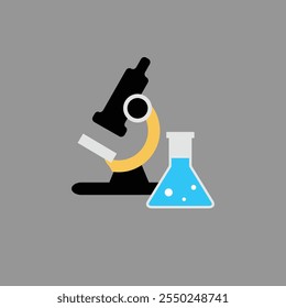 Science Laboratory Medicina Microscópio vetor Design