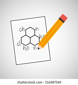 science laboratory molecule drawing graphic vector illustration eps 10