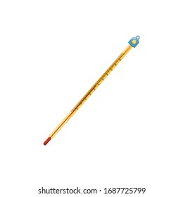 Science laboratory thermometer equipment. vector illustration