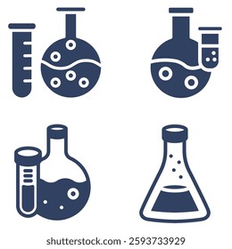 science laboratory tools vector illustration set