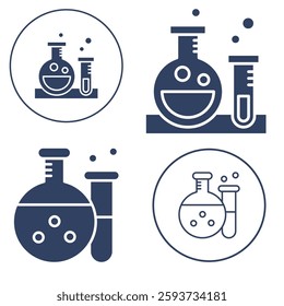 science laboratory tools vector illustration set