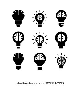 science lamp brain icon or logo isolated sign symbol vector illustration - Collection of high quality black style vector icons
