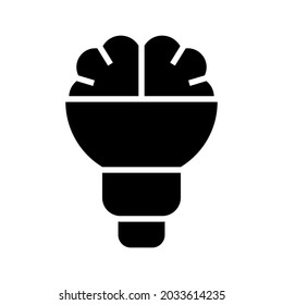 science lamp brain icon or logo isolated sign symbol vector illustration - high quality black style vector icons
