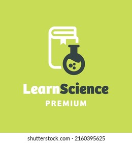 Science with learn logo design vector graphic symbol icon sign illustration creative idea