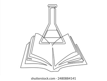 Aprendizaje en Ciencia.Dibujo en línea continuo.educación.dibujo en línea	