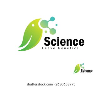 science leave logo technology creative molecule genetics connect