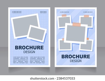 Science lesson blank brochure design. School education. Template set with copy space for text. Premade corporate reports collection. Editable 2 paper pages. Arial, Tahoma fonts used