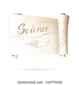 Science lettering, vector