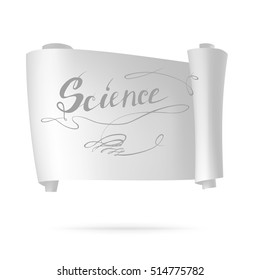 Science lettering, vector