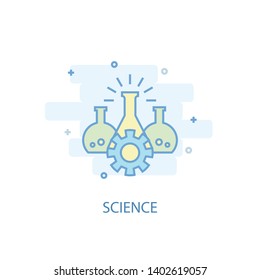 science line concept. Simple line icon, colored illustration. science symbol flat design. Can be used for UI/UX