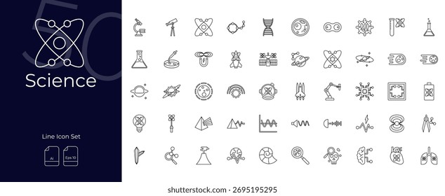 Science Line Editierbare Symbole.