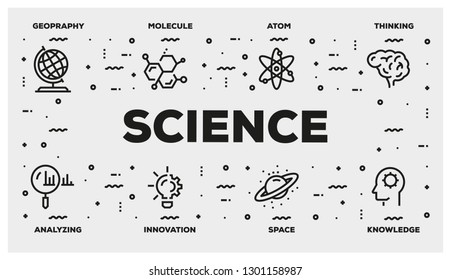 SCIENCE LINE ICON SET