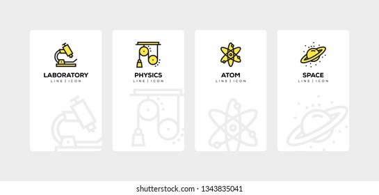 SCIENCE LINE ICON SET