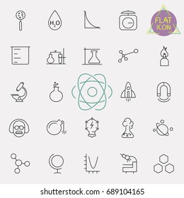 science line icon set