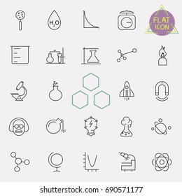 science line icon set