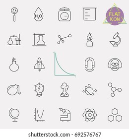 science line icon set