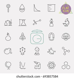 science line icon set