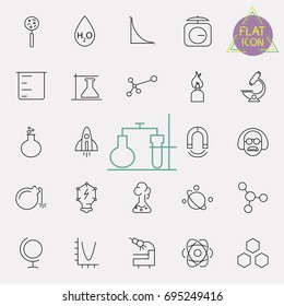 science line icon set