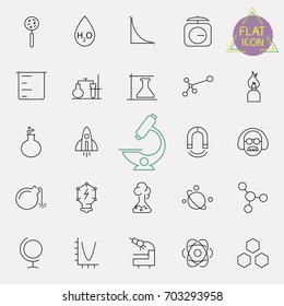 science line icon set