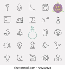 science line icon set